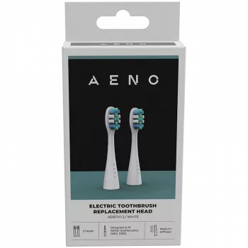 AENO Ersatzbürstenköpfe, Weiß, Dupont-Borsten, 2 Stück im Set (für ADB0001S/ADB0002S)