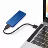 SSD-Gehäuse QOLTEC 51832 — externes M.2 SATA, USB 3.0, bis zu 2 TB, blau, unterstützt 30-mm-Laufwerke, 4 Steckplätze