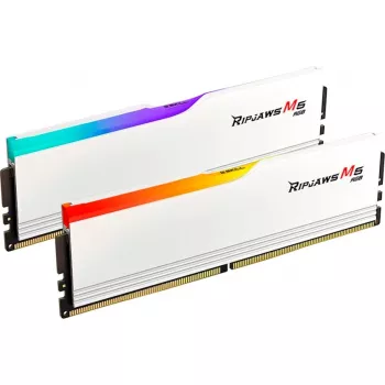 DIMM 64 GB DDR5-6000 (2x 32 GB) Dual-Kit, Arbeitsspeicher Weiß, F5-6000J3040G32GX2-RM5RW, Ripjaws M5 RGB, INTEL XMP