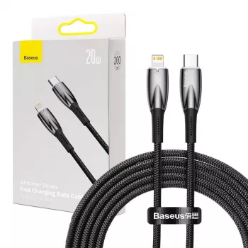USB-C-auf-Lightning-Kabel Baseus Glimmer 20W, 2 m — Schnellladung und Datensynchronisation