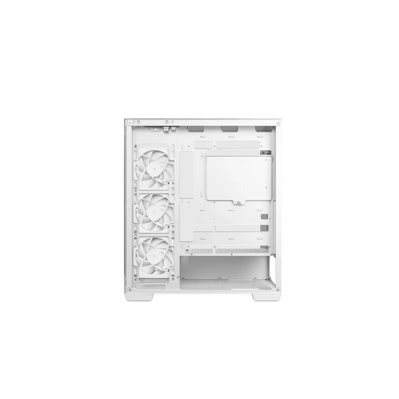PC-Gehäuse DeepCool CG580 4F V2 Midi Tower Weiß — ATX, Hartglas, 3x120-mm-Seitenlüfter, 360-mm-Seitenradiator-Unterstützung