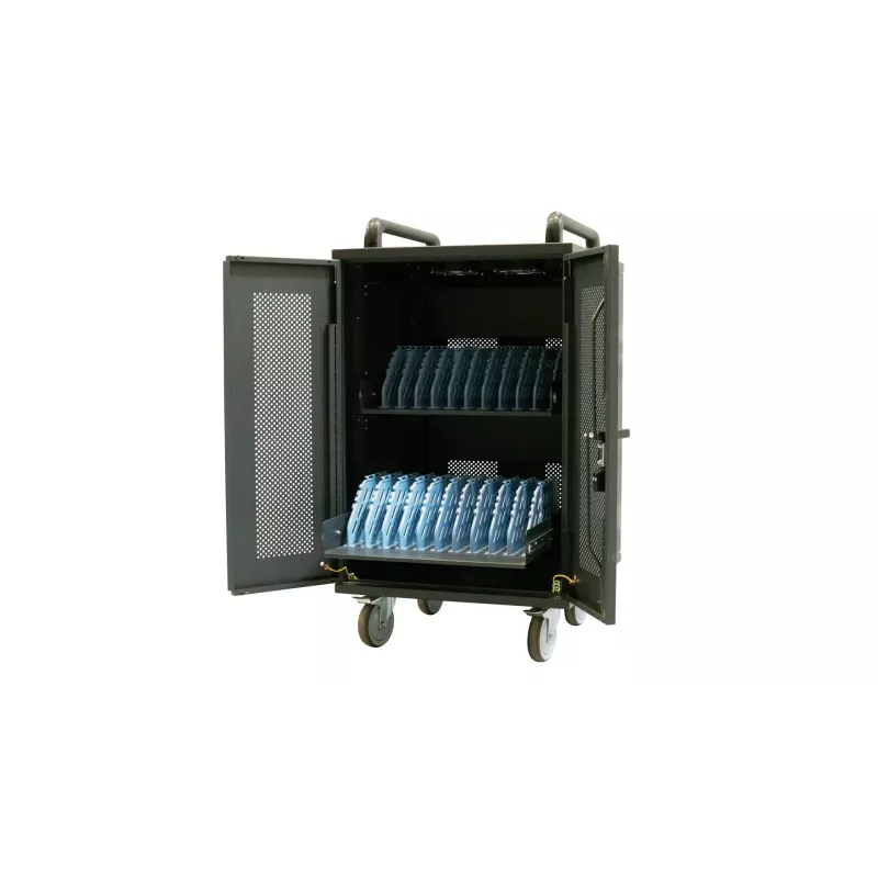 Avtek International Avtek Charging Cart 20 Tragbarer Geräte-Management-Schrank Schwarz