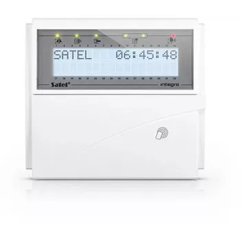 SATEL LCD-Tastatur (weiße Hintergrundbeleuchtung, 125 kHz Näherungskartenleser) INT-KLCDR-W
