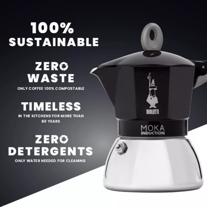 Bialetti Moka Induction Moka-Kanne 4 Tassen