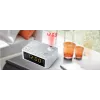 Clock Muse M-178 PW Digital Silber Weiß