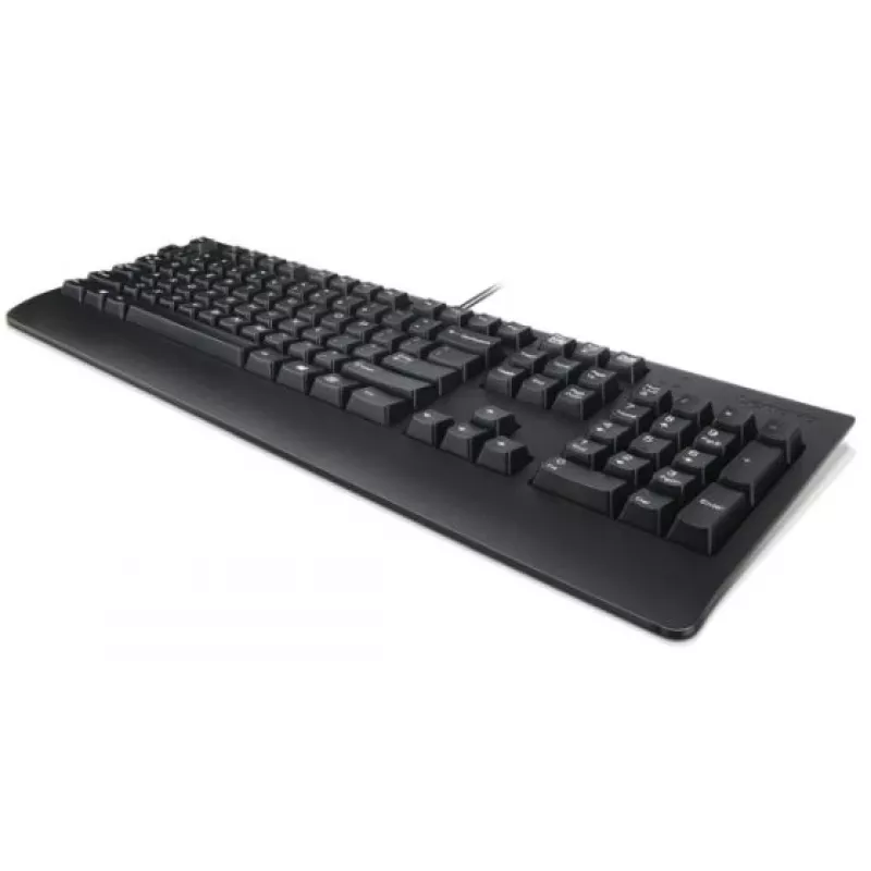Kabelgebundene Lenovo Preferred Pro II Full-Size USB-Tastatur, QWERTY, rumänisches Layout, Schwarz, Handgelenkauflage