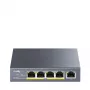 Cudy GS1005P Netzwerk-Switch — 5-Port Gigabit Ethernet mit 4 PoE-Ports, 60 W Gesamtleistung, Metallgehäuse, rackmontierbar