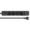 Power Extension DeLOCK 11209 1.5m 4 AC Outlets Indoor Schwarz