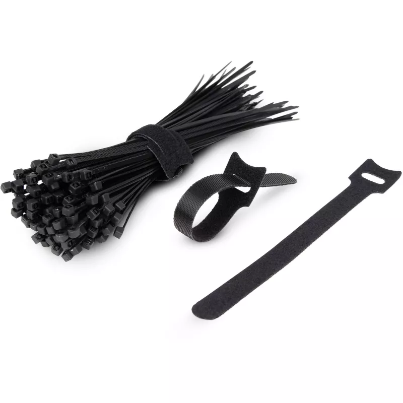 OfficePal Kabel-Organizer, Kabelmanagement schwarz, 136-teilig