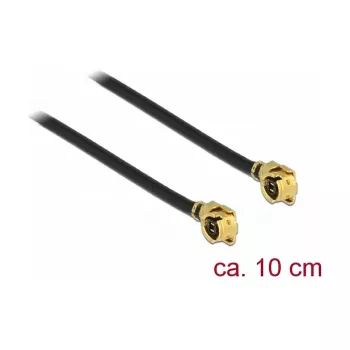 Koaxialkabel DeLOCK 89607 0,5 m MHF (I-PEX) Schwarz Gold
