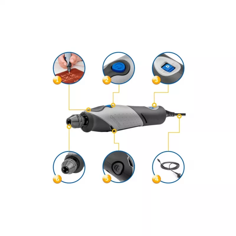 Rotationswerkzeug Dremel F0132050JM 130 W mit variabler Drehzahlregelung und kompaktem Design