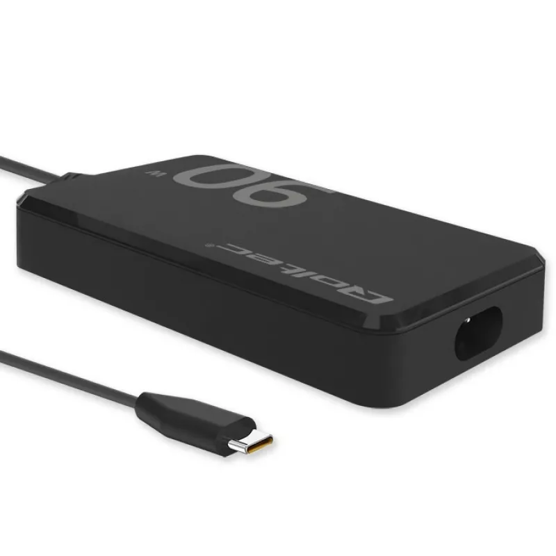 Qoltec 90W GaN Super Fast SLIM Wandladegerät | XP | 5-20V | 4,5A | USB-C 3.1 | Laptop | MacBook | Smartphone | + Kabel