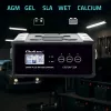 Batterieladegerät QOLTEC 52514 — 12V/24V, 25A, für AGM/GEL/SLA-Batterien mit LCD-Anzeige