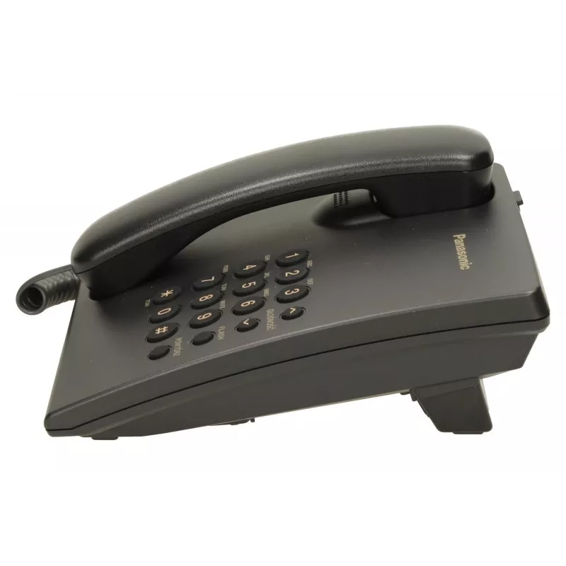 Schnurgebundenes Telefon Panasonic KX-TS500 Schwarz mit Anruferkennung und Freisprecheinrichtung