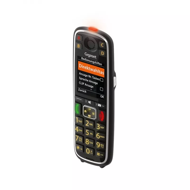 Gigaset E720HX Analog/DECT Telefon mit Rufnummernanzeige Schwarz