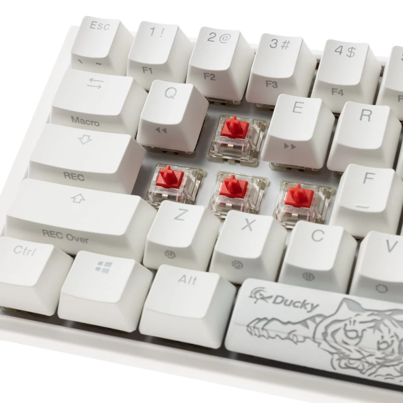 Ducky One 3 Classic Pure Weiß Mini Gaming-Tastatur, RGB-LED - MX-Rot (US) (DKON2161ST-RUSPDPWWWSC1)