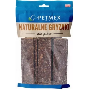 Hundeleckerlis PETMEX Deer Stripes Kaustreifen 200 g — Wild, getreidefrei, für ausgewachsene Hunde
