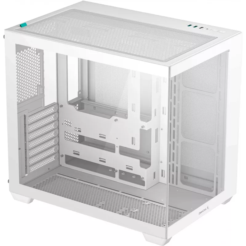 PC-Gehäuse DeepCool CG530 WH Midi Tower – ATX/Micro ATX/ITX, gehärtetes Glas, 2×3,5-Zoll- + 3×2,5-Zoll-Schächte, unterstützt GPUs bis 410 mm