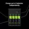 Batterieladegerät Grün Cell GC VitalCharger USB, 4-Steckplätze, AA/AAA, USB-betrieben, schwarz