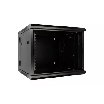 Extralink Rackmount-Gehäuse 9U 600x600 AZH Schwarz wandmontiert, Schwingtyp