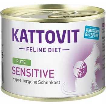KATTOVIT Sensitive Turkey - Nassfutter für Katzen - 185 g