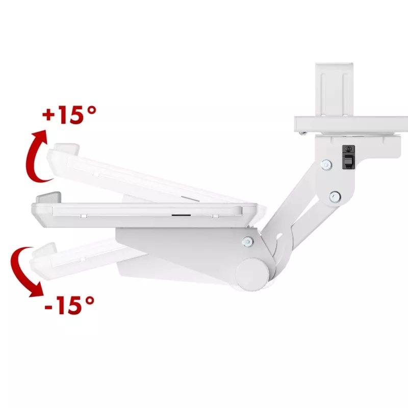 Tastaturhalterung MACLEAN MC-156 W — verstellbare Untertisch-Ablage, max. Belastung 5 kg