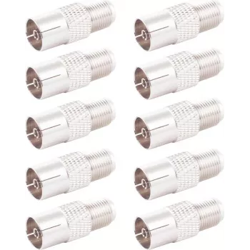 Adapter IEC-Buchse auf F-Buchse ShiverPeaks 85324-SET10, 10er-Set