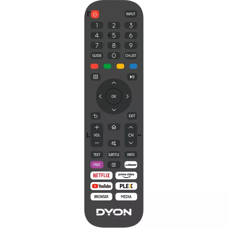 Dyon SMART 43 VX LED-TV 108 cm 109,20cm (43) DVB-S2, DVB-C, DVB-T2, CI+, Full HD, Smart TV, WLAN Schwarz [Energieklasse E] (D800218)