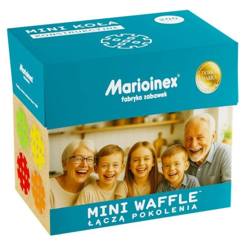 Marioinex Mini Waffel Bausteine Senioren-Set – 200 Teile, mehrfarbig, empfohlenes Alter 6+