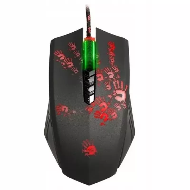 Gaming-Maus A4Tech BLOODY A60 — optisch, beidhändig, 6200 DPI, USB Type-A, 8 Tasten, schwarz