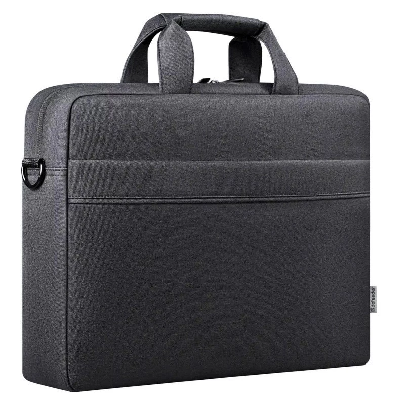 Laptoptasche DEFENDER FIRM 26123 für 15,6-Zoll-Laptops, Polyurethan, schwarz, Toploader, abnehmbarer Schultergurt