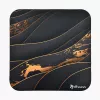 Bodenmatte Arozzi Zona Square — Schwarz/Gold, Schutzmatte für Stuhl und Boden, quadratische Form