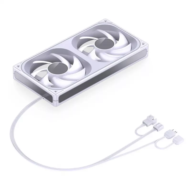 JONSBO ZB-240W 2x120mm ARGB PWM Gehäuselüfter – Weiß