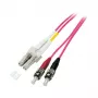 Patchkabel LWL Duplex OM4 (Multimode, 50/125) LC/ST, LSZH, umkehrbare Polarität, 1m, Good Connections®