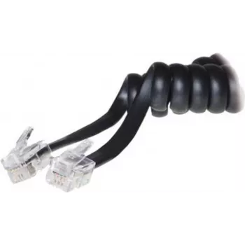 S/CONN 2m RJ10 Schwarz Transparent ShiverPeaks