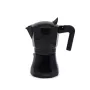 Moka-Kanne Maestro MR-1658-3 – Espressokocher aus Aluminium, 3 Tassen (0,15 l), schwarz, Klappdeckel