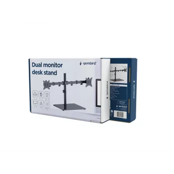 Monitor-Tischhalterung Gembird MS-D2ST-01 für 2 Displays, bis 32 Zoll, VESA 75x75–100x100, max. Belastung 18 kg, schwarz