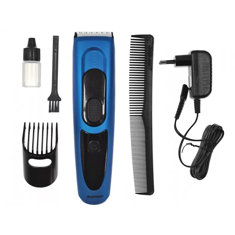 Haartrimmer BLAUPUNKT HCC401 — verstellbar 3–24 mm, wiederaufladbar, schwarz/blau
