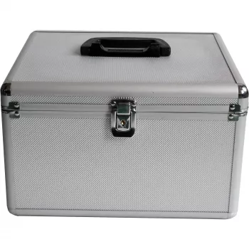 MEDIARANGE BOX76 - Aufbewahrungsbox - 300 Discs - Silber - Fleece - Kunststoff - Holz - 120 mm - Aluminium