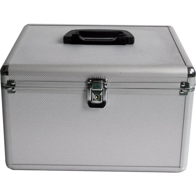 MEDIARANGE BOX76 - Aufbewahrungsbox - 300 Discs - Silber - Fleece - Kunststoff - Holz - 120 mm - Aluminium
