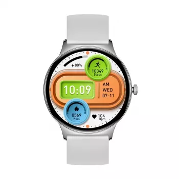 Smartwatch Colmi V89 Silber mit Bluetooth und Herzfrequenzmesser
