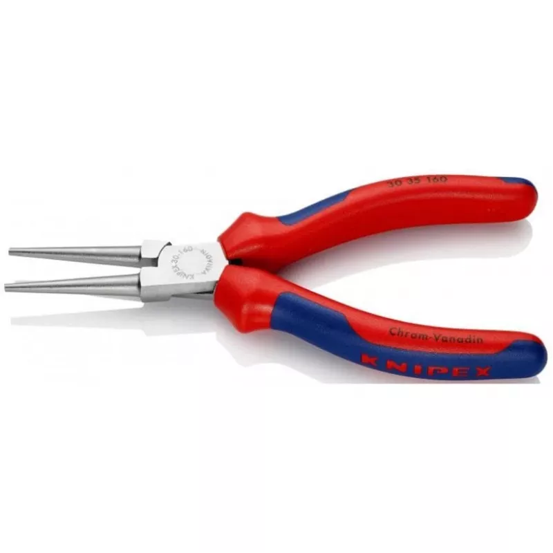 KNIPEX 30 35 160 – Nadelflachzange – 2,5 mm – 4,1 cm – Stahl – Blau/Rot – 16 cm