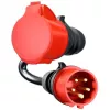 Adapter für Gemini flex 22 kW CEE rot Drehstrom 32A > CEE rot 16A schwarz 30cm