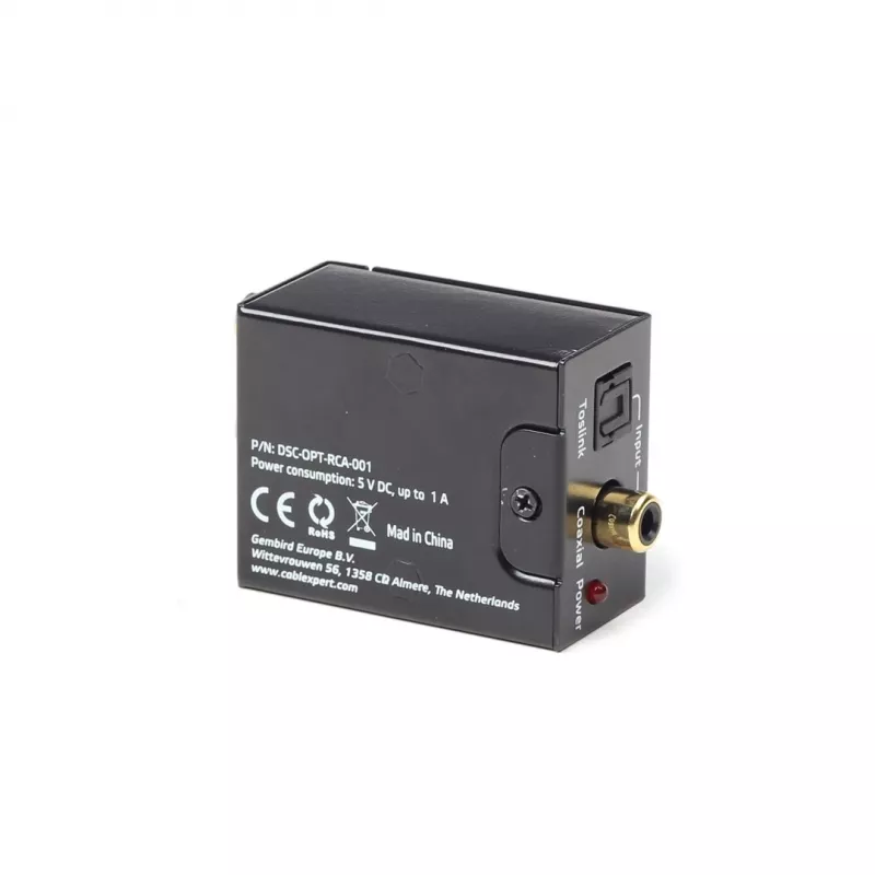 Gembird DSC-OPT-RCA-001 Audiokonverter Schwarz