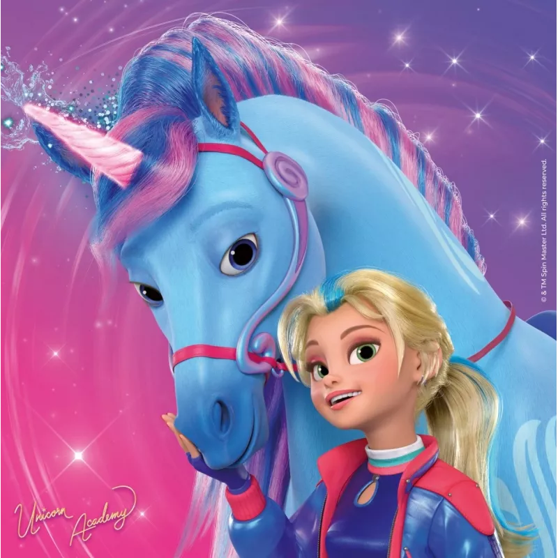 Puzzle Ravensburger Unicorn Academy – 3 x 49 Teile, Set für Kinder
