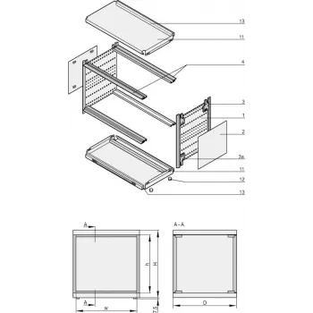 SCHROFF RATIOPAC AIR 193/4U 84HP 315D - Rack-Zubehör - 4 HE