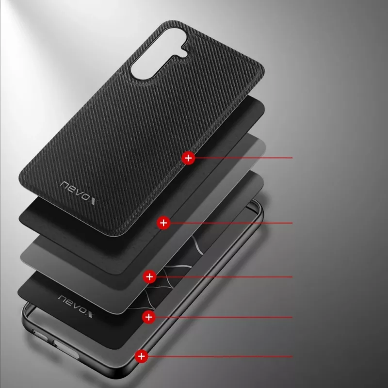 Cover nevox StyleShell NYLO Samsung Galaxy S25+ 6,8 Zoll Schwarz