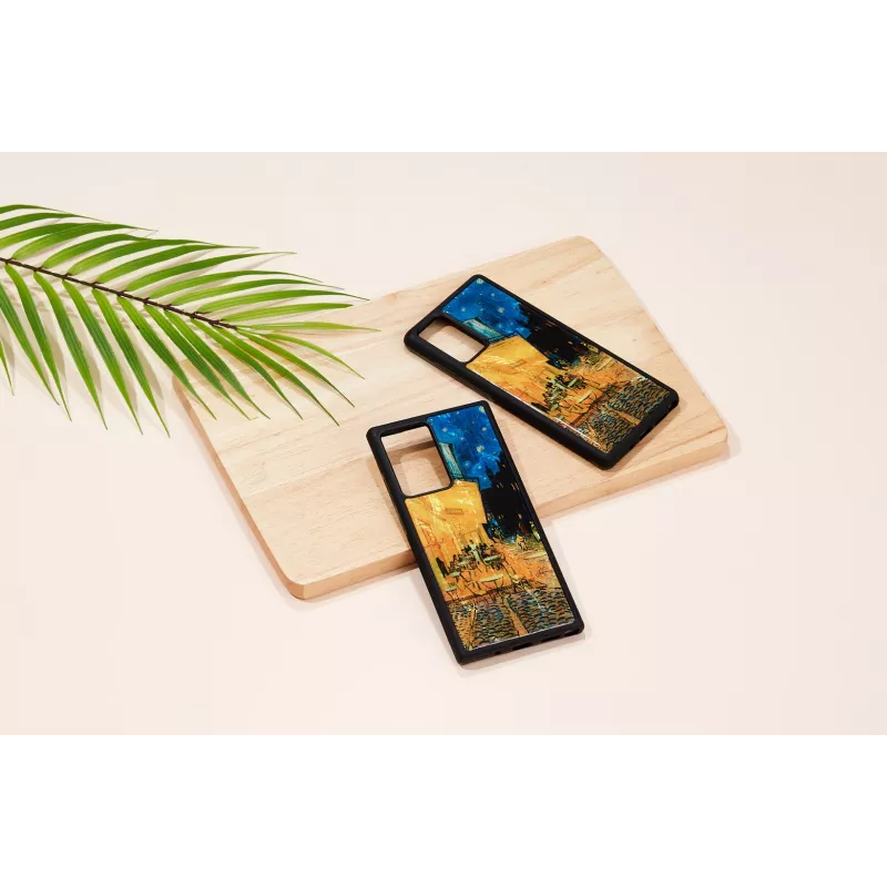 Schutzhülle iKins für Samsung Galaxy Note 20, schwarz „Cafe Terrace“