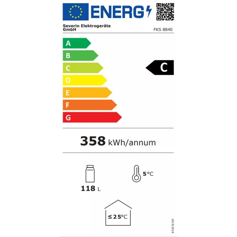 Kompressor-Weinkühlschrank Severin FKS 8840 42 Flaschen freistehend Schwarz