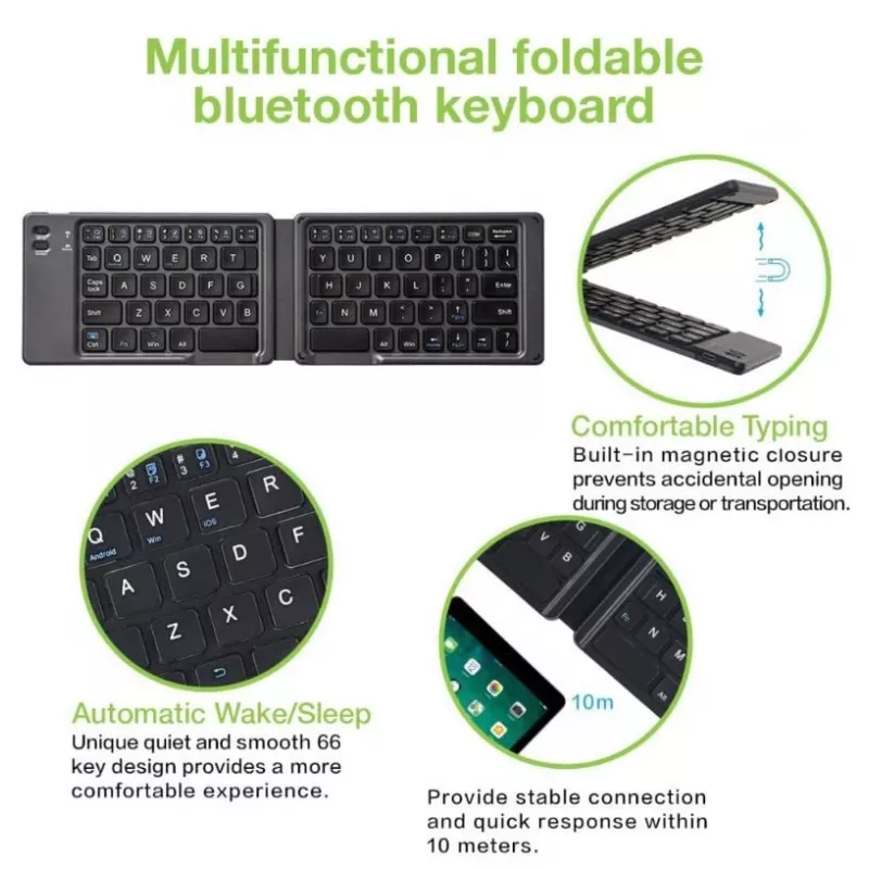 Bluetooth 3.0 faltbare kabellose Tastatur
